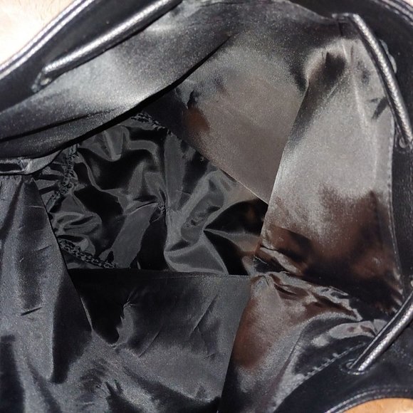 Victoria Secret black backpack purse with fringe - Picture 8 of 11